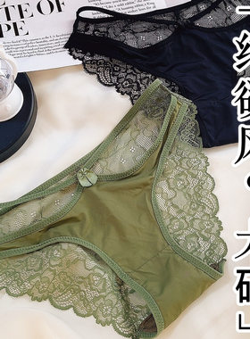 纯欲大码蕾丝交叉细带性感内裤