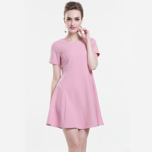 30姆米真丝双绉2020新款 夏欧美纯色桑蚕丝中裙真丝连衣裙大牌