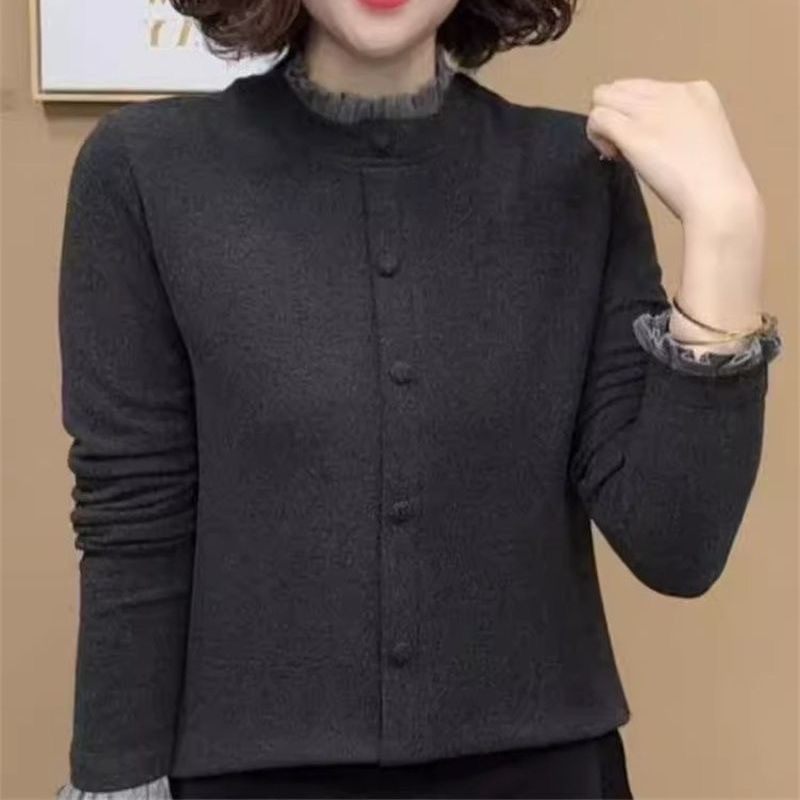 【促销】时尚保暖双面磨毛徳绒花边领秋冬套头圆领打底衫装饰扣上,女装/女士精品,大码内搭,淘宝优惠券,粉丝福利购,淘宝优惠卷