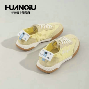 环球芭蕾德训鞋透气阿甘鞋女2023新款夏季软底休闲运动真皮小白鞋