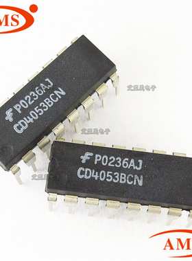 CD4053BCN CD4053B 直插DIP-16 三组二路模拟开关 全新现货