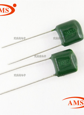 2A823J 100V823J CL11绿色涤纶电容 0.082UF 82NF 全新正品现货