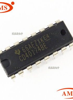 CD40174BE CD4017B DIP-16直插 六角D型触发器逻辑芯片 全新现货