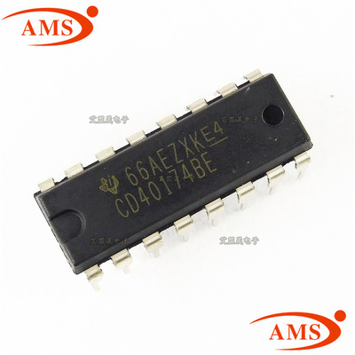 CD40174BE CD4017B DIP-16直插 六角D型触发器逻辑芯片 全新现货