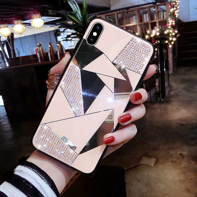 XS MAXÁâ¸ñпîXRË®×êiphone8plusÊÖ»ú¿ÇÆ»¹ûXÅ®¿î³±ÅÆÓ²¿Çiphone7¸öÐÔ´´ÒâiphoneXÍøºì´ø×ê8°ü±ßX°×É«±£»¤Ì×
