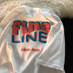 Special price guantu 65 polyester 30 cotton 5 spandex 2021 new three dimensional letter short sleeve T-shirt