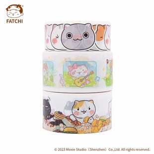 萌想诚品 如果历史是一群喵肥志官方周边喵咪卡通贴纸 纸胶带