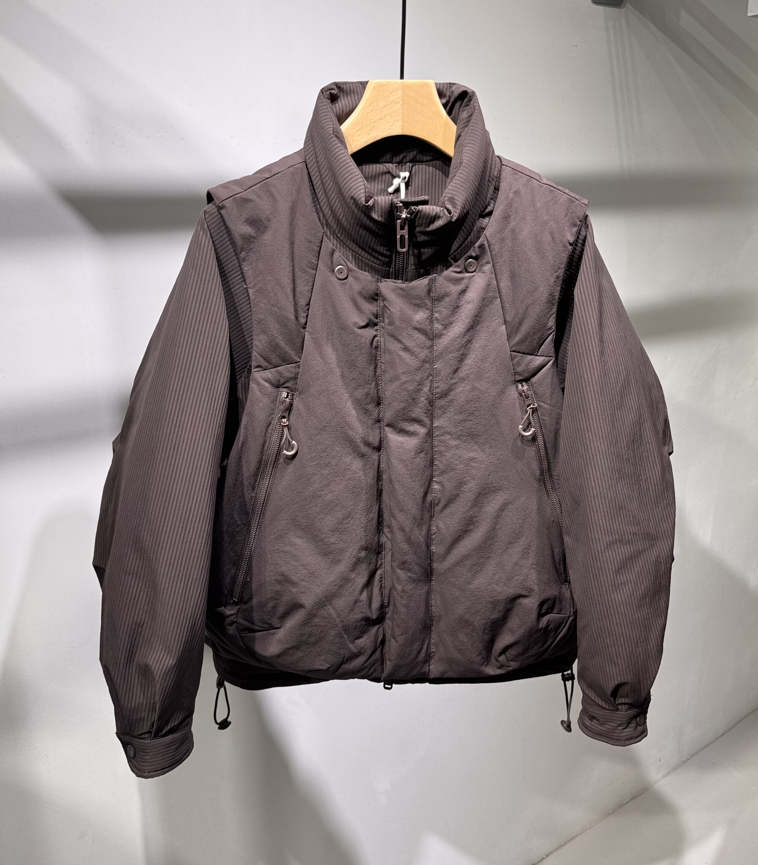 冬季新款男士90白鸭绒两件套立领羽绒服美式潮流加厚保暖羽绒外套