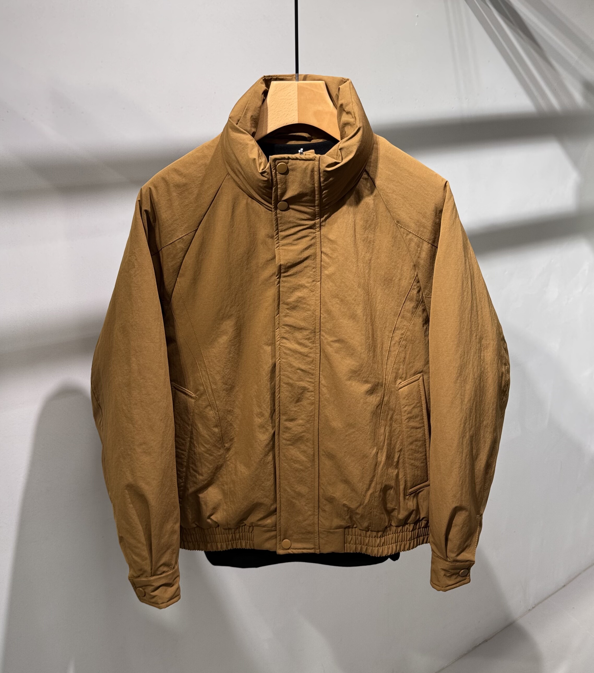 冬季新款男士90白鸭绒立领羽绒服日系简约宽松加厚保暖羽绒面包服