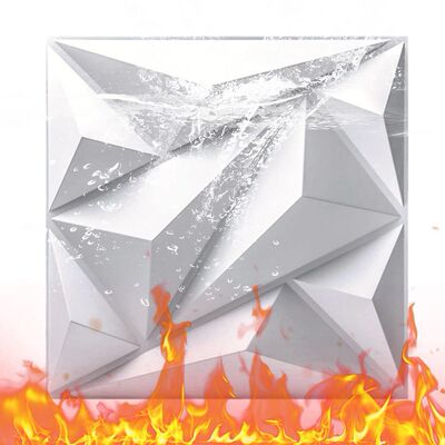 50/100Pcs 3D Wall Panel Diamond 30x30cm PVC Accent Textured