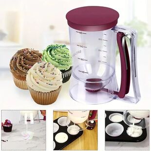1 Pcs 900ml Batter Dispenser Hand-held Graduated Funnel