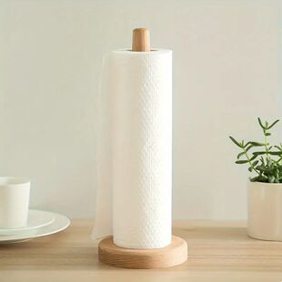 Detachable Bamboo Paper Towel Holder - Freestanding Kitchen