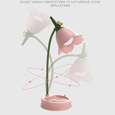 LED Bedside Night Lamp Eye Protection Flower Shaped Bedside