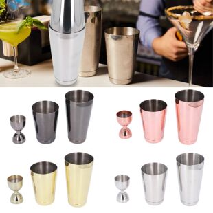 11PCS Cocktail Shaker Set Stainless Steel Drink Mixer Set