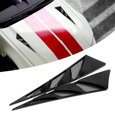 1 Pair Side Air Intake Flow Vent Cover Decorative Car Hood