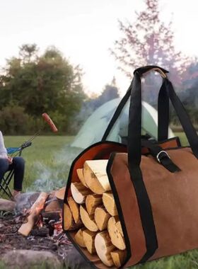 Tote Firewood Storage Bag Supplies Supersized Canvas