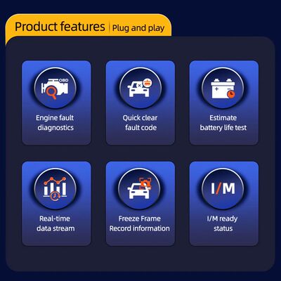 MS812 Automotive OBD 2 Diagnostic Tools Battery Tester