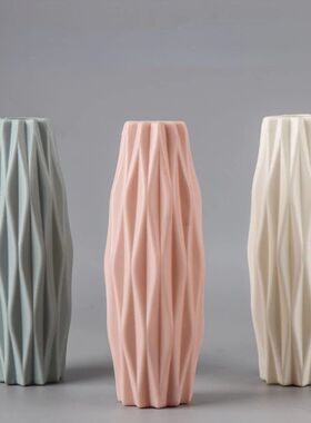 Modern Vase White Pink Blue Plastic Vase Flower Basket