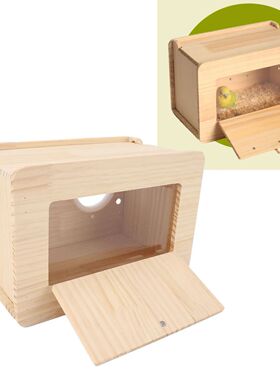 Bird Nest Box Wooden Acrylic Parrots Nesting Box Parakeet