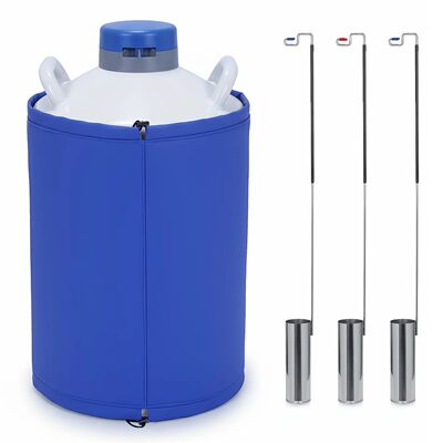 20L Liquid Nitrogen Tank Dewar with 3 Canisters & Carry Bag