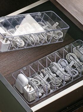 Dust Proof Storage Cable Box, Hub Organizer Box, Desktop
