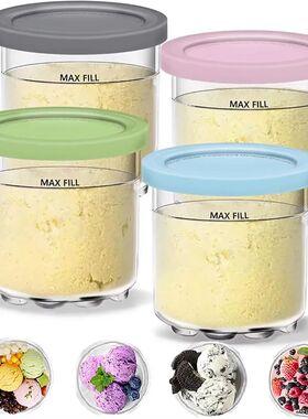 Creami Pints and Lids for Ninja - 4 pack Creamy Icecream