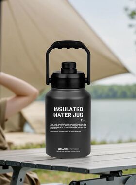 2L Insulated Water Bottle Stainless Steel Gym Training