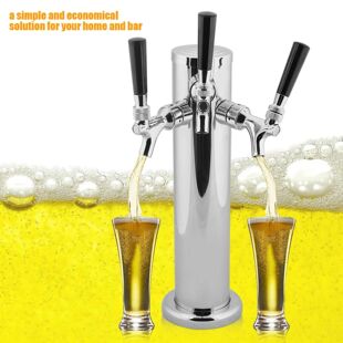 p 3 Faucets Draft Beer Dispenser for Bar Home Brew Kegerator