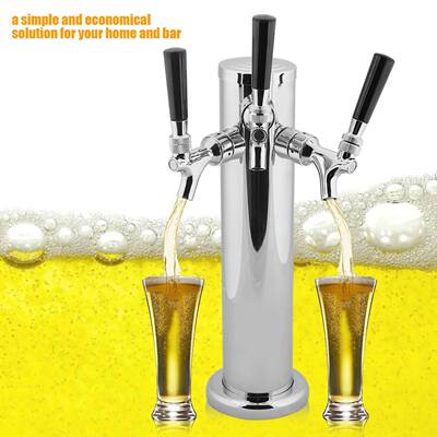 p 3 Faucets Draft Beer Dispenser for Bar Home Brew Kegerator
