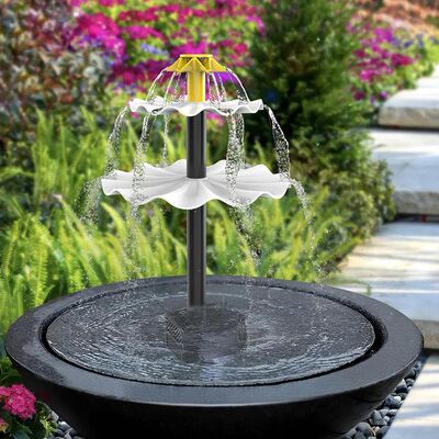 3 Tiered Decorative Fountain W/ Solar Panel Water Fountain