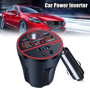 24V/12V To 220V Car Inverter Cigar Lighter Adapter Type-C