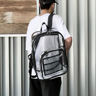 Fashion Student Preppy Style Bag Transparent Backpack