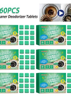 24-60pcs Garbage Disposal Cleaner Deodorizer Tablets Drain