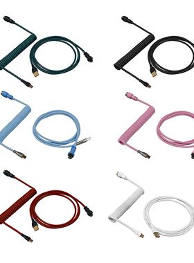 1.8m Aviator Cable 2 in 1 Type-C To USB Coiled Aviator Wire