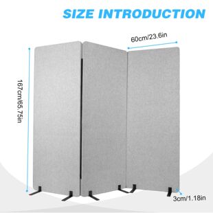 3 Panel Freestanding Partition Room Dividers Soundproof