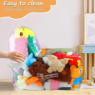 Kids Storage Stool Chair 2in1 Thickened PVC Toy Organizer