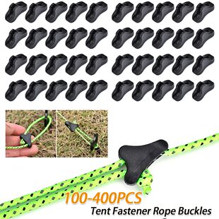 100-400PCS Camping Tent Rope Buckles Cord Tightener Tools