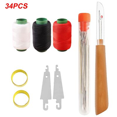 31/34/36/37Pcs Big Eye Steel Sewing Needles Kit Stainless