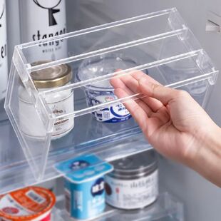 Detachable transparent refrigerator storage rack, partition