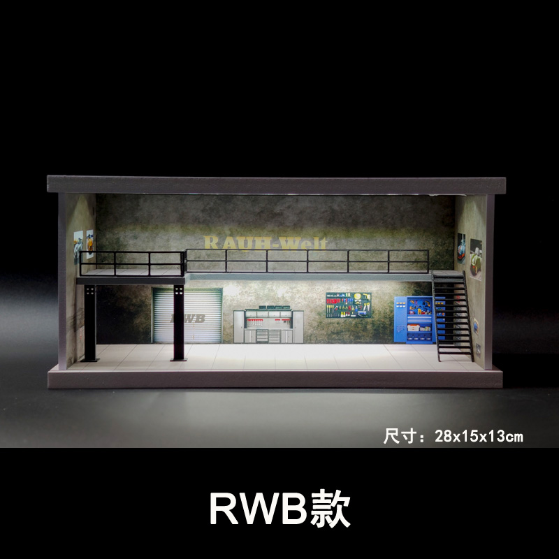1/64汽车维修场模型合金车模