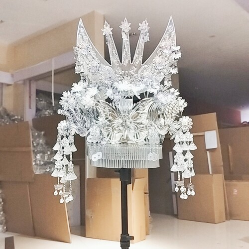 苗族头饰一家苗银不变色