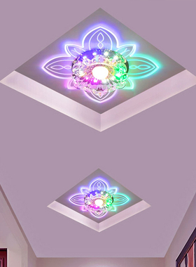 创意过道灯走廊灯简约现代嵌入式led筒灯入户玄关灯吸顶灯孔灯