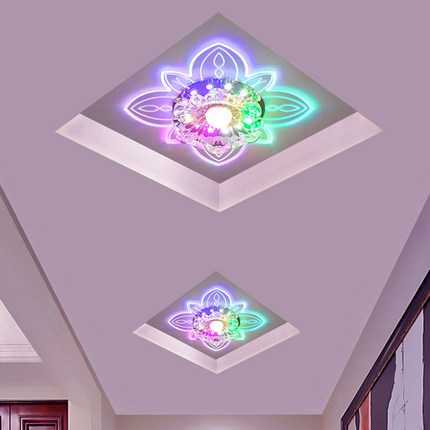 创意过道灯走廊灯简约现代嵌入式led筒灯入户玄关灯吸顶灯孔灯