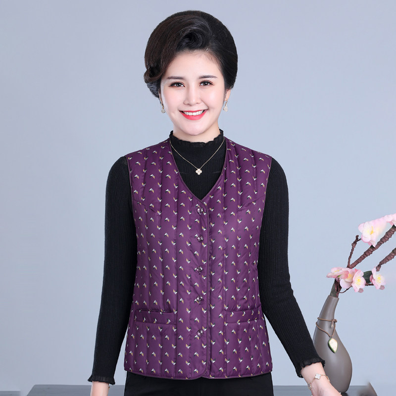 25新款中老年女羽绒马夹秋冬老太太奶奶装坎肩妈妈装无袖羽绒背心