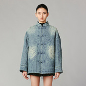 UOOYAA 乌丫俏皮美少女牛仔老棉袄