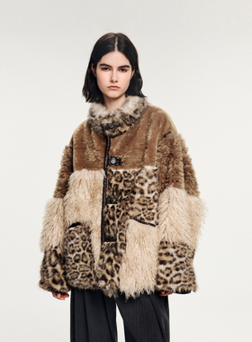 UOOYAA/乌丫2025冬季新款「奇幻精灵」双面两穿毛绒拼接毛毛外套