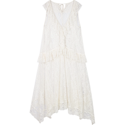 UOOYAA/乌丫浪漫蕾丝吊带长裙