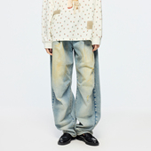 UOOYAA 立体捏褶牛仔裤 乌丫2026春季 新款