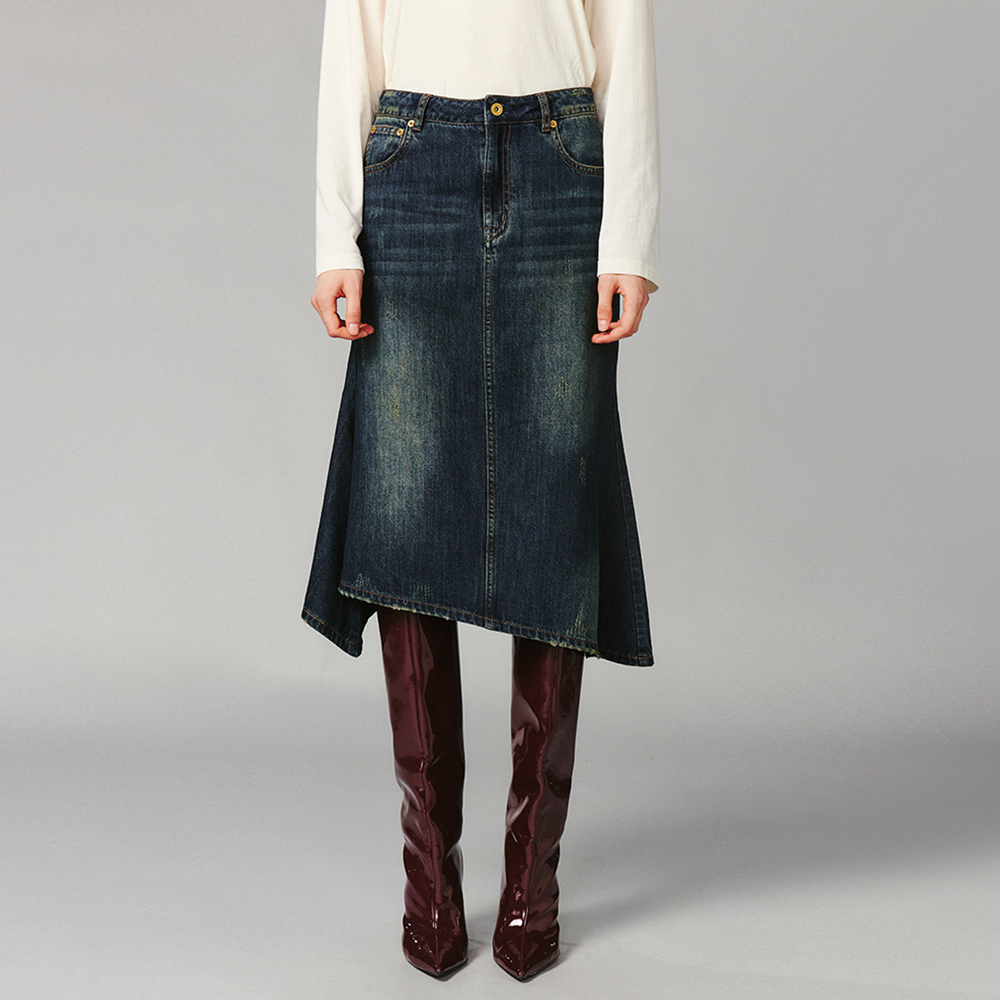 UOOYAA/乌丫斜裁鱼尾裙