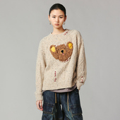 UOOYAA 乌丫「熊熊系列」小熊假两件套头毛衫